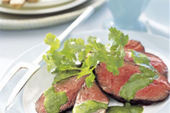 Grilled Flat Iron Steak with Chimichurri Sauce