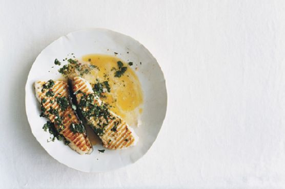 Grilled Halibut with Chimichurri