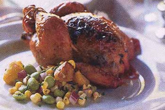 Grilled Lemon-Herb Poussins