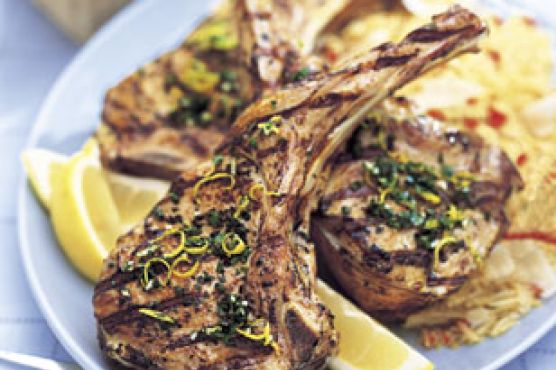 Grilled Lemon-Parsley Veal Chops