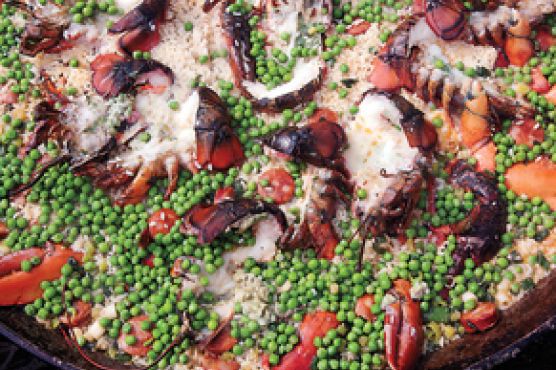 Grilled Lobster Paella