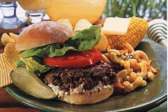 Grilled Mustard-Dill Burgers