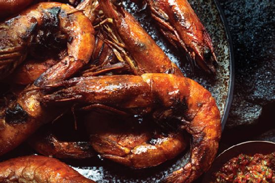 Grilled Shrimp with Chile, Cilantro, and Lime