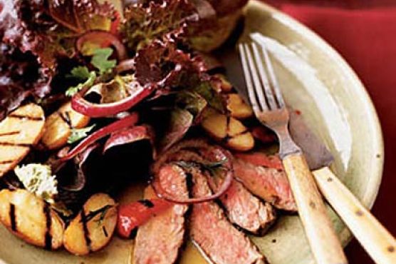 Grilled Steak and Potato Salad