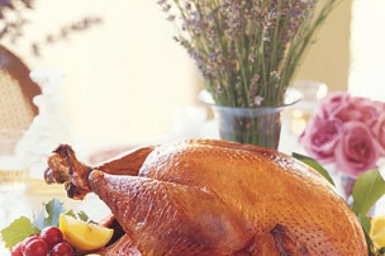 Grilled Tea-Brined Turkey with Tea-and-Lemon Gravy
