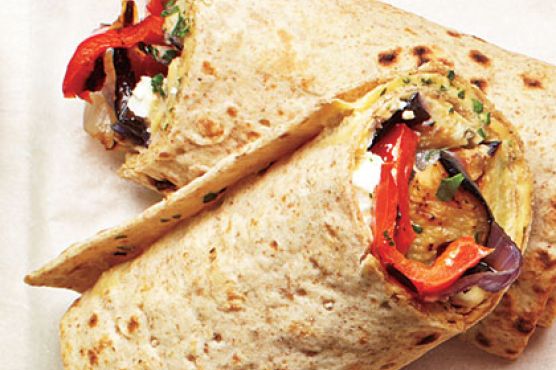 Grilled Veggie and Hummus Wraps