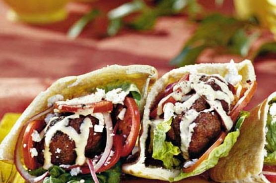 Gyro Burgers with Tahini Sauce