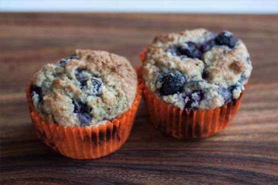Half Dozen Whole Wheat Blueberry Muffins