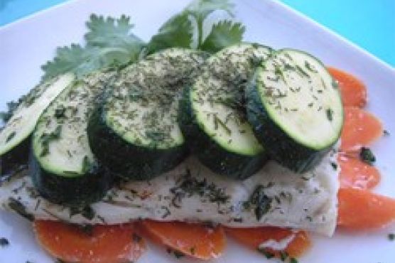 Halibut Wrapped in Dill Packages