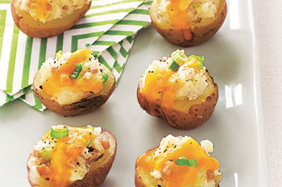 Ham and Cheddar Potato Skins
