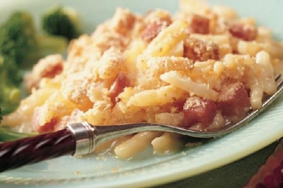 Ham and Swiss Cheese Potato Bake