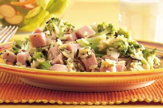 Ham, Broccoli and Rice Skillet Dinner