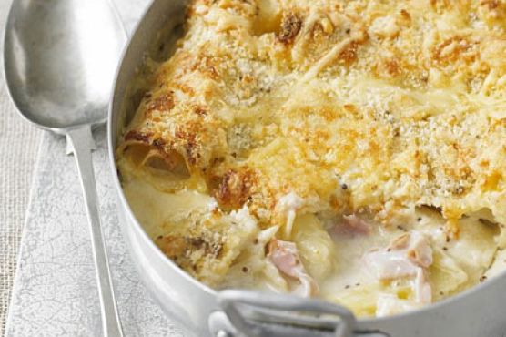 Ham & leek cannelloni