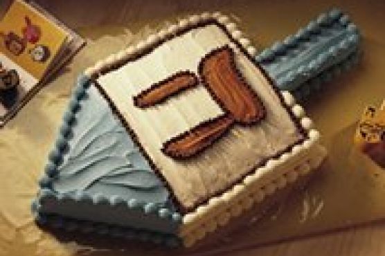 Hanukkah Dreidel Cake
