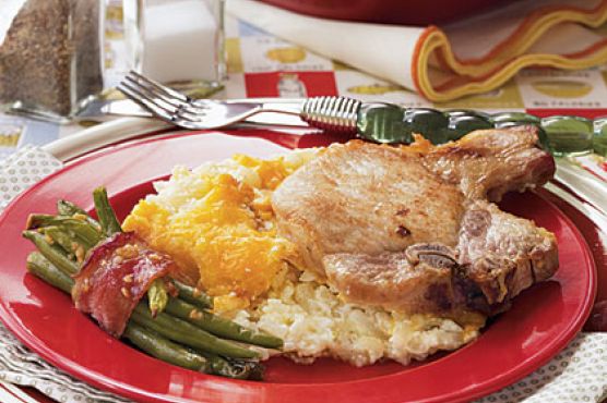 Hashbrown-Pork Chop Casserole