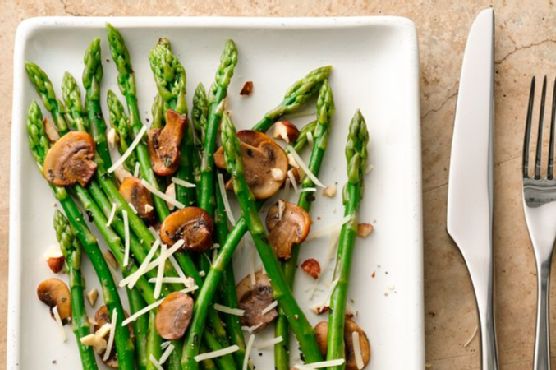 Hazelnut Parmesan Asparagus
