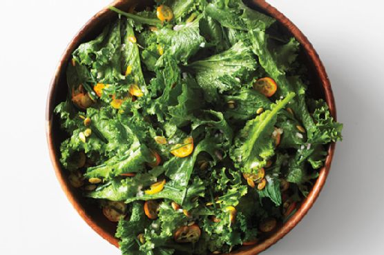 Hearty Greens with Kumquats