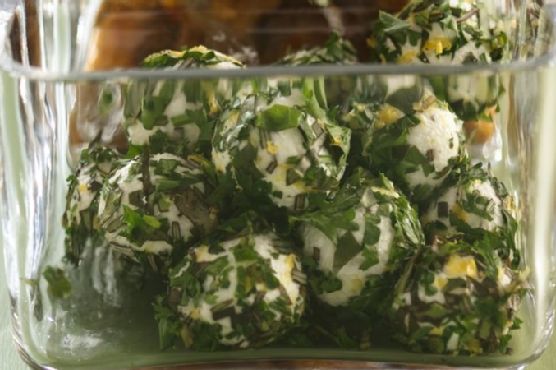 Herb-Coated Mini Cheese Balls