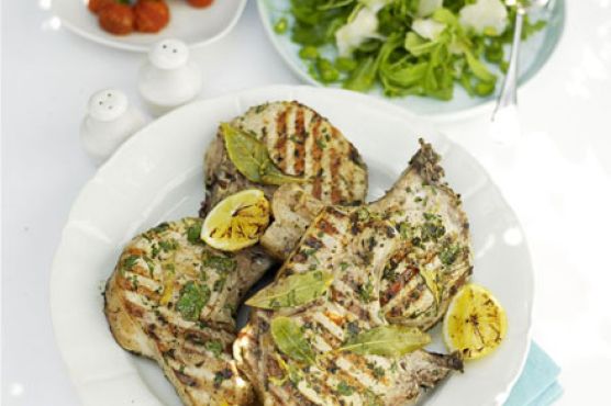Herb & lemon pork chops