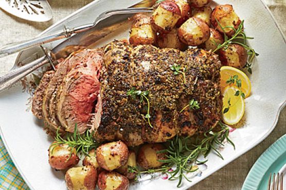 Herb-Roasted Boneless Leg of Lamb