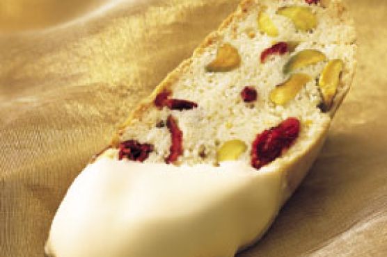 Holiday Biscotti with Cranberries and Pistachios