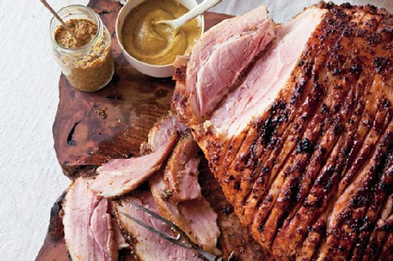 Holiday Ham with Riesling and Mustard