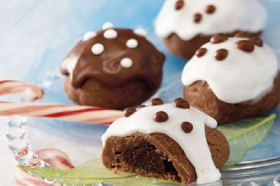 Iced Chocolate Truffle Cookies
