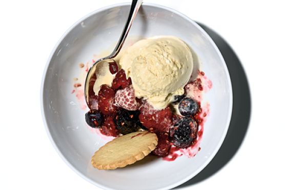 Iced Maple Cream with Berries