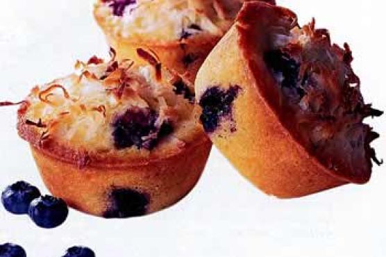 Individual Blueberry-Coconut Pound Cakes