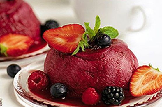 Individual summer puddings