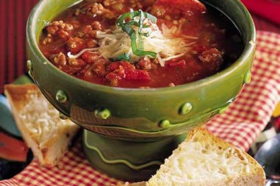 Italian-Style Beef-and-Pepperoni Soup