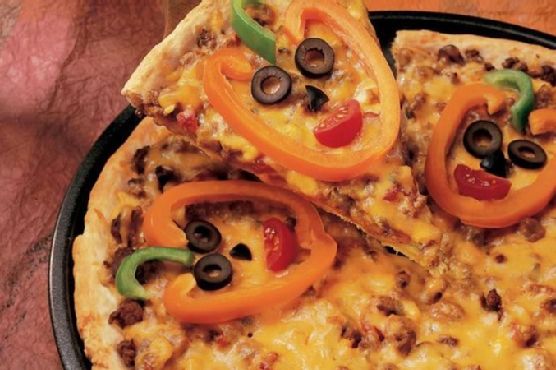 Jack-o'-Lantern Pizza