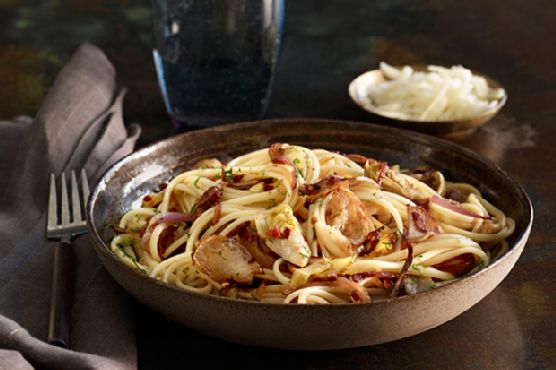 Jerusalem Artichoke and Artichoke Heart Linguine
