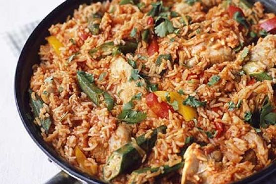 Jollof rice with chicken
