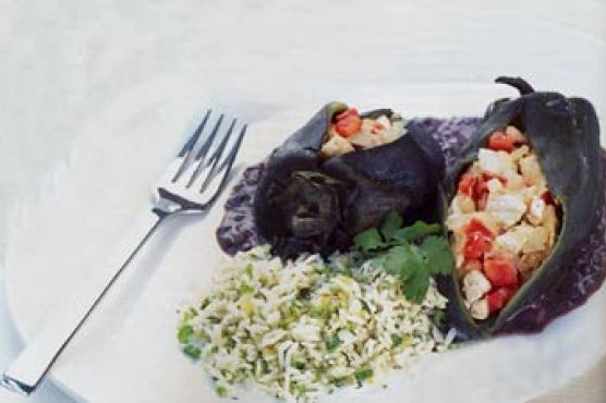 Juana's Chicken-Stuffed Poblanos