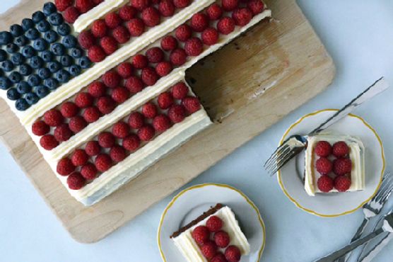 July 4th Flag Cake