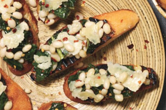 Kale and Bean Bruschetta
