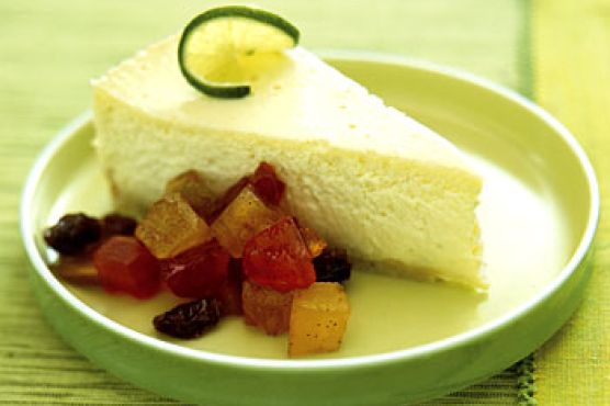 Key Lime Cheesecake with Tropical Dried-Fruit Chutney