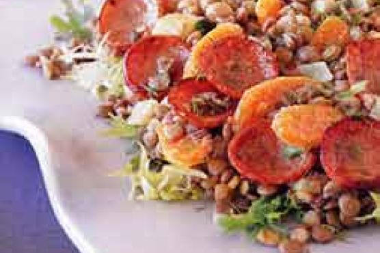 Kielbasa and Lentil Salad with Warm Mustard-Fennel Dressing