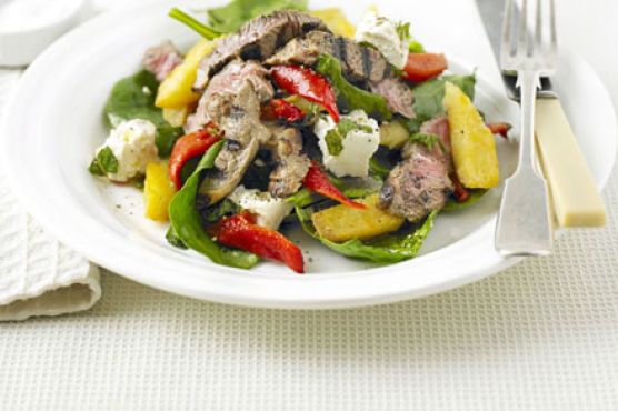 Lamb, feta & mint salad