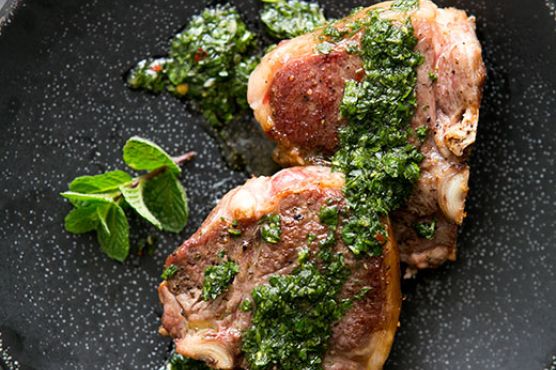Lamb Loin Chops with Mint Chimichurri