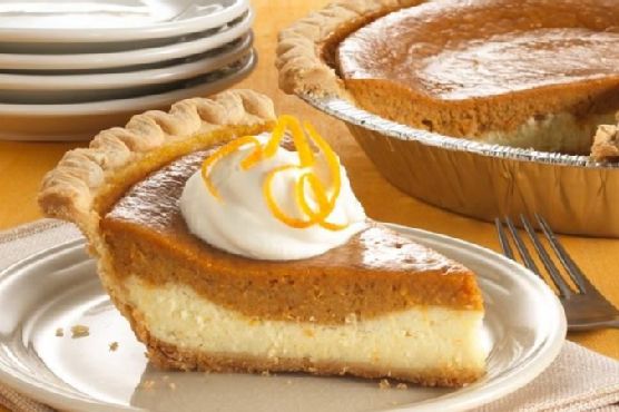 Layered Cream Cheese-Sweet Potato Pie