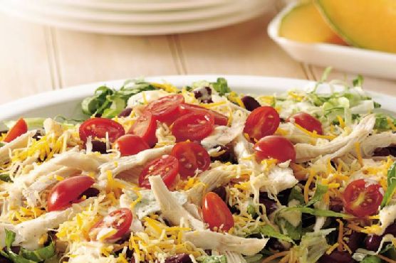 Layered Mexican Chicken Salad