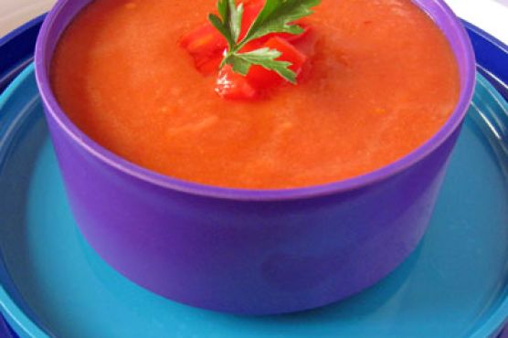 Lazy Heirloom Tomato Gazpacho
