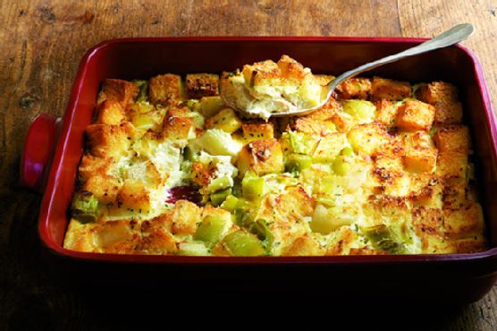 Leek Bread Pudding