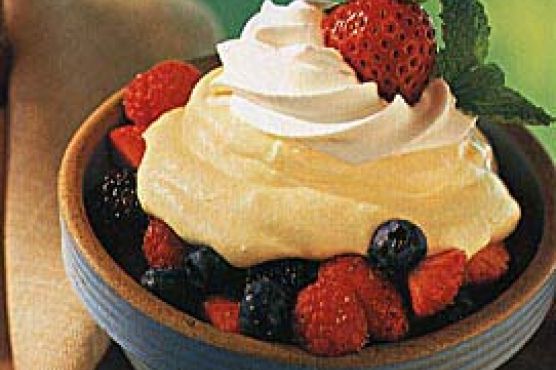 Lemon Mousse with Fresh Berries