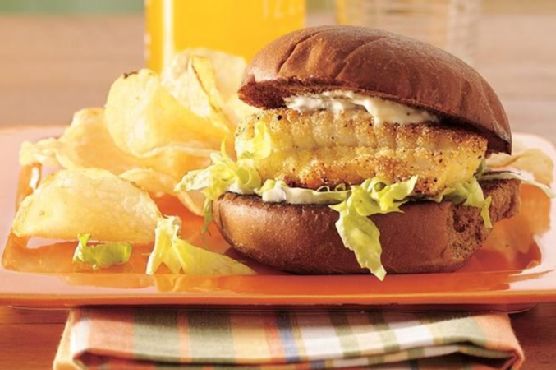 Lemon-Pepper Fish Fillet Sandwiches