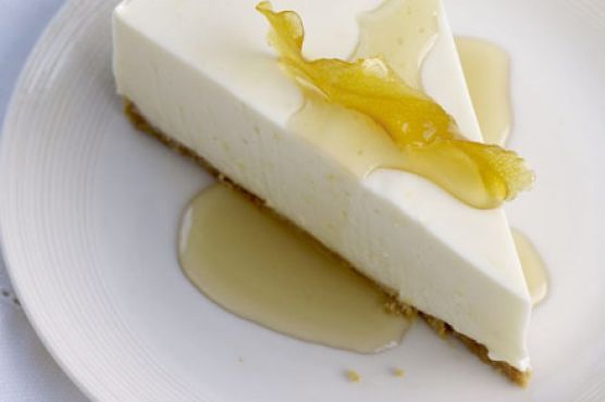 Lemon quark cheesecake