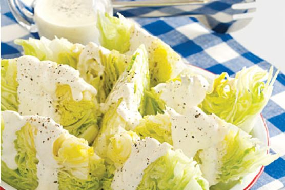 Lettuce Wedges with Creamy Dressing