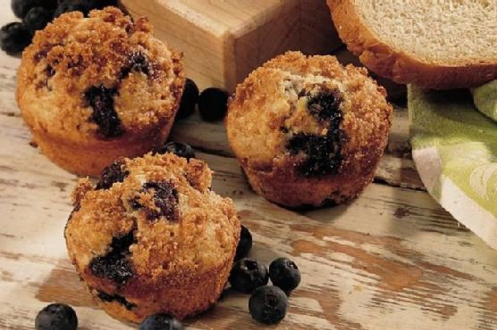 Lightened-Up Whole Wheat-Blueberry Muffins